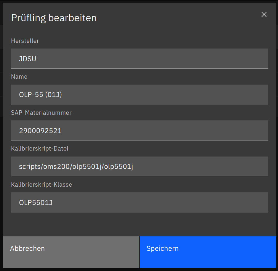 OLP-5501J Prüfling