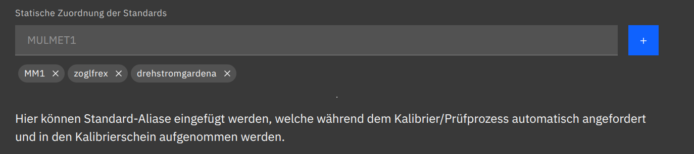 Statische Zuordnung von Standard