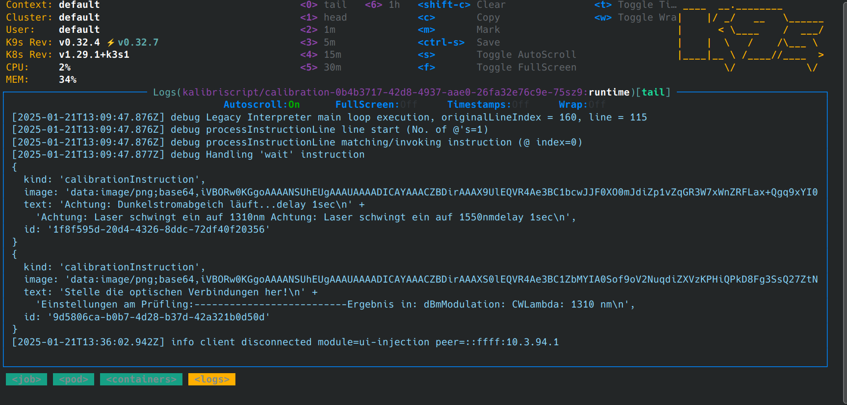Logs der Skript Engine